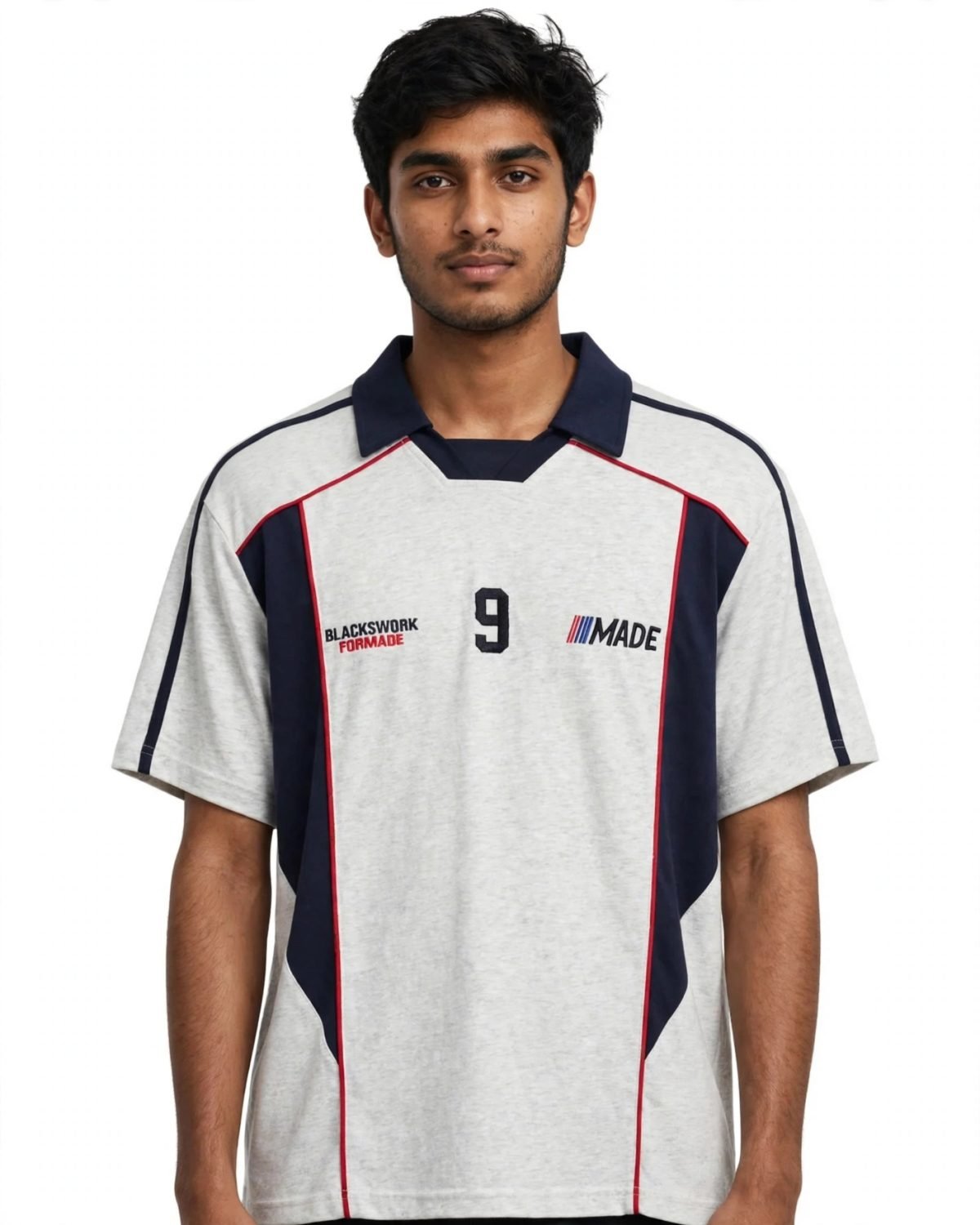 Premium Racing Stripe Polo Tee
