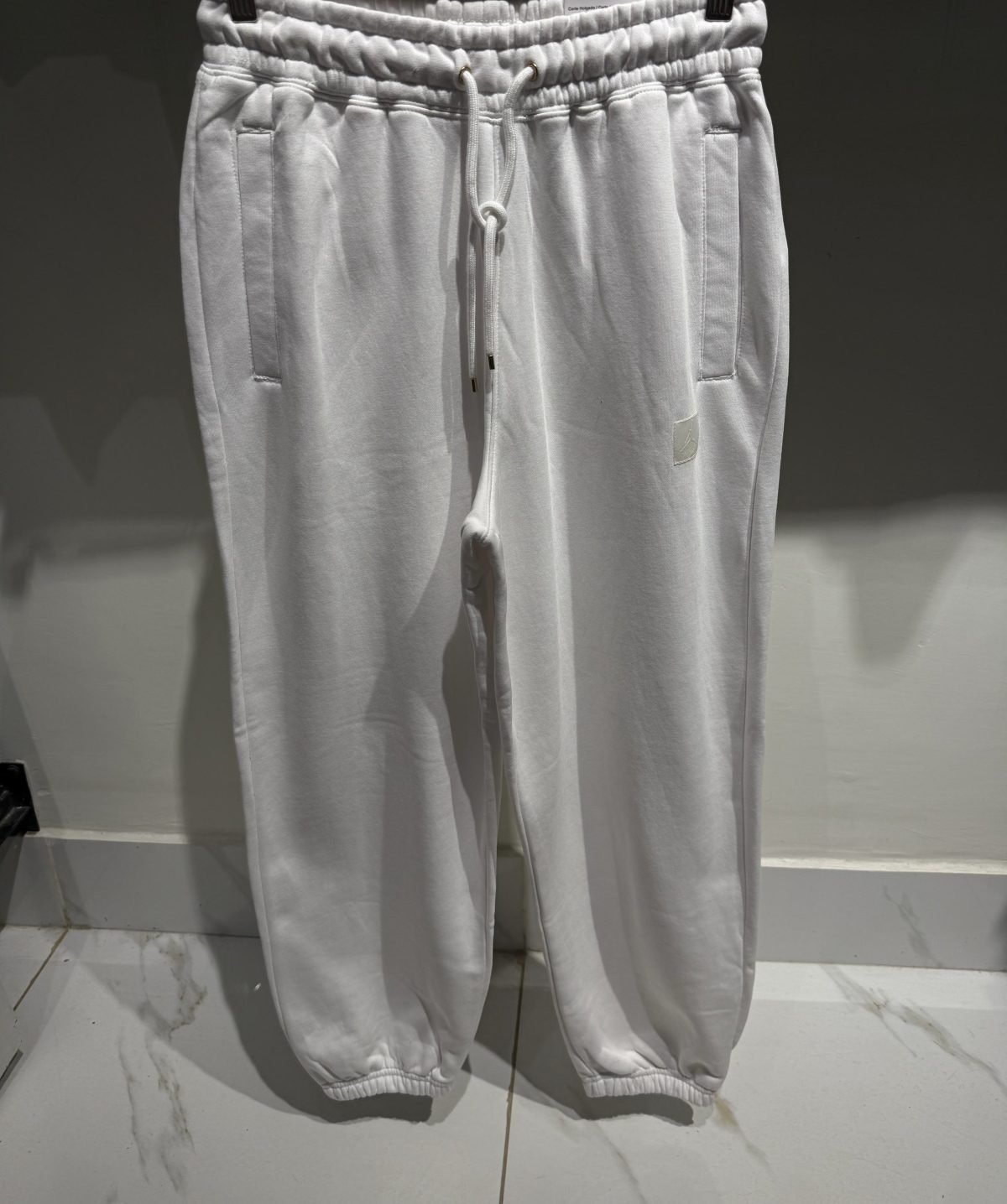 White Relaxed Fit Jogger Sweatpants