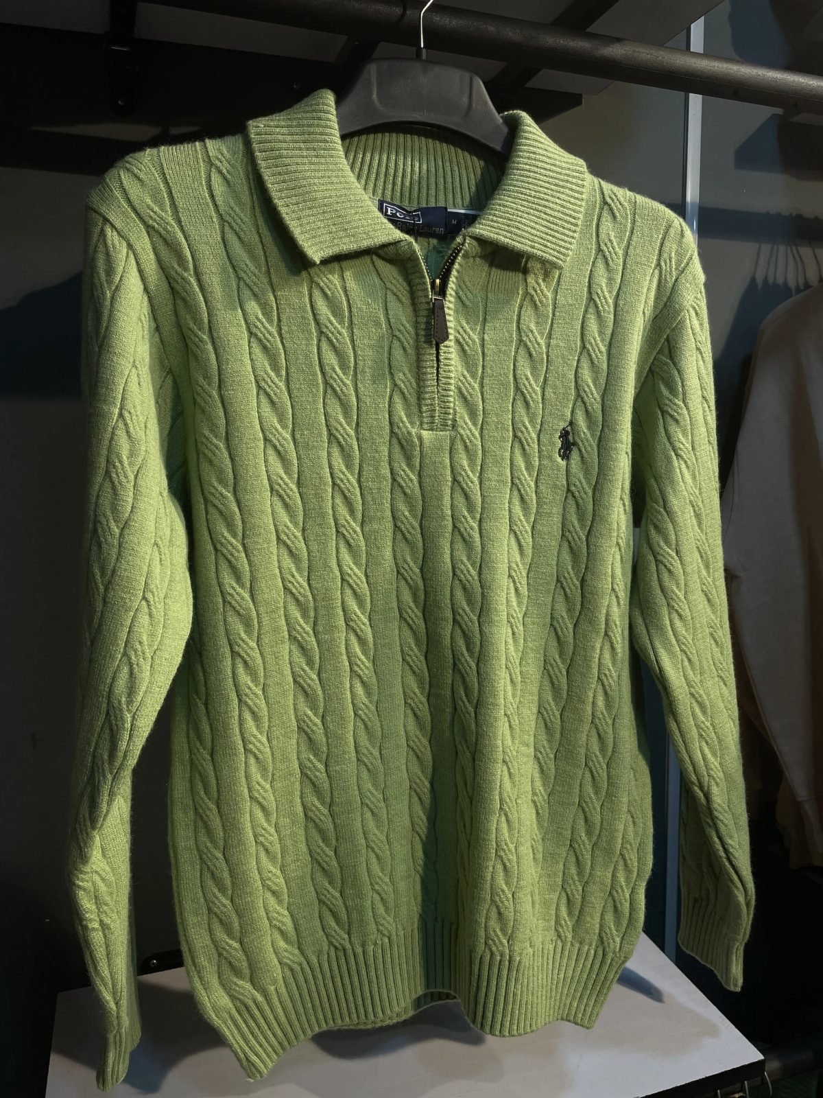 Lamb Wool Half Zip Sweater